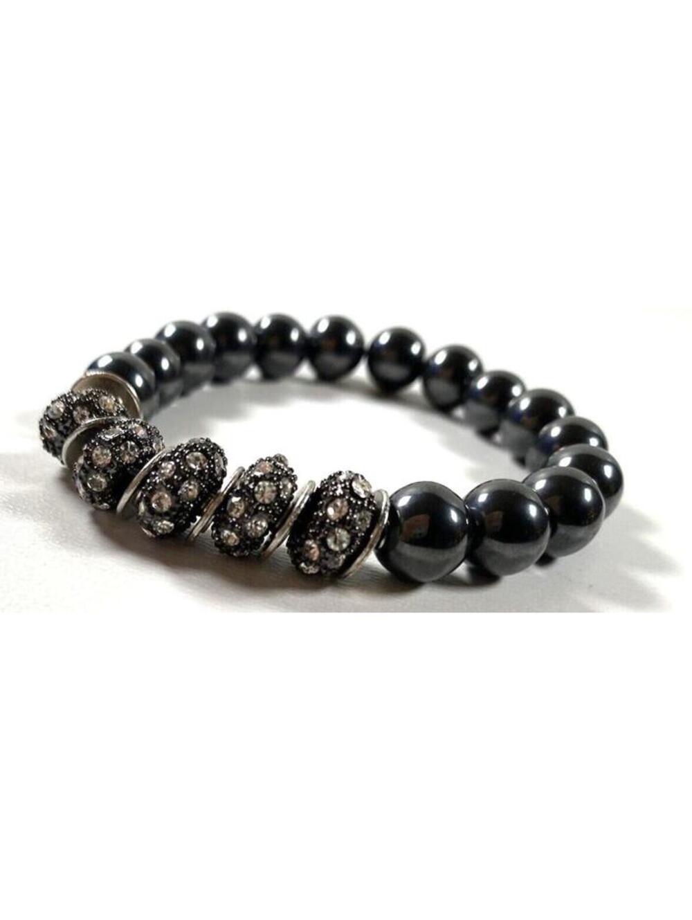 Black Beaded Bracelet